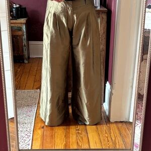 Ralph Lauren Olive Wide-Leg Pants